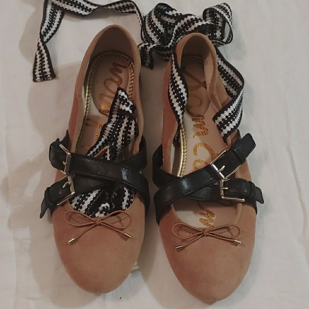 Sam Edelman Beige Ballet Flats Slip Ons 10.5